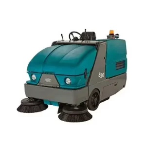 מטאטא דגם S20 בצבע טורקיז עם מברשות קדמיות, מתאים לחניונים ומוסכים.