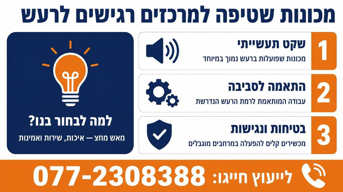 אילו מכונות שטיפה מותר להפעיל במרכזים קניות רגישים לרעש?