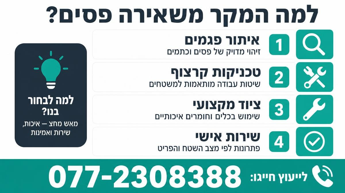 למה המקרצפת משאירה פסים מלוכלכים באמצע המסלול?