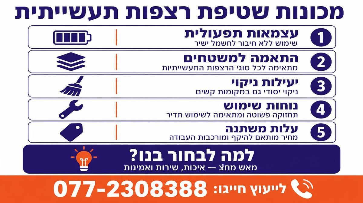 מכונות שטיפה רצפות תעשייתית נטענת