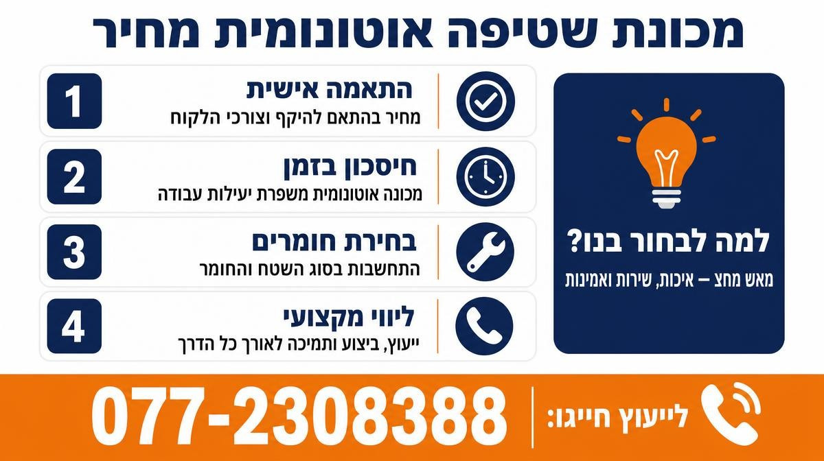 מכונת שטיפה אוטונומית מחיר