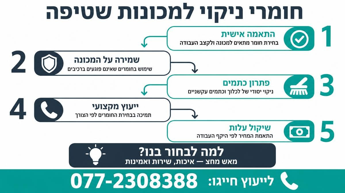 חומרי ניקוי למכונות שטיפת רצפה