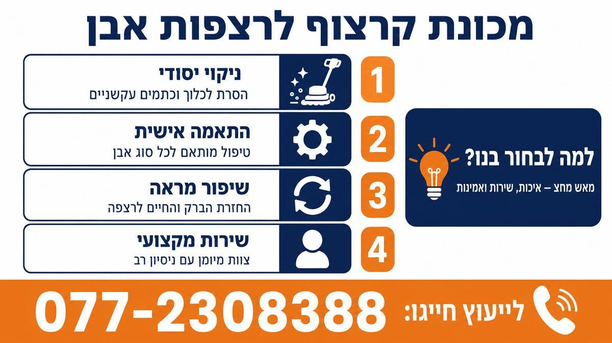מכונת קרצוף רצפות אבן
