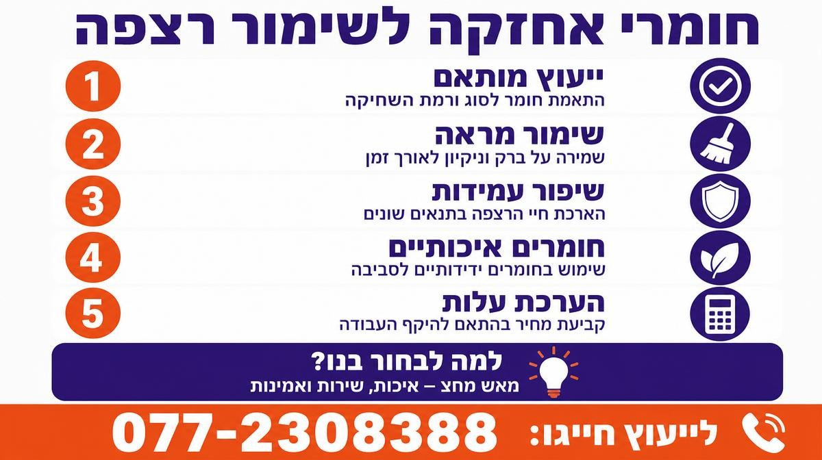 חומרי אחזקה ושימור רצפה