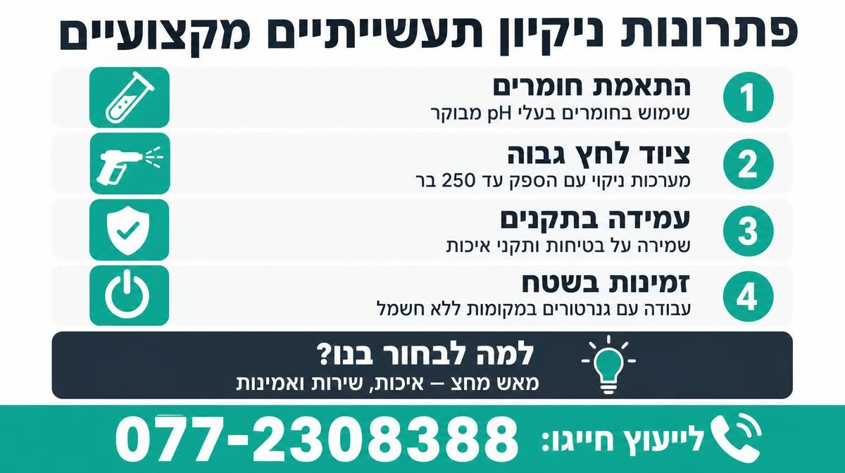 פתרונות ניקיון למבני תעשייה ומוסכים