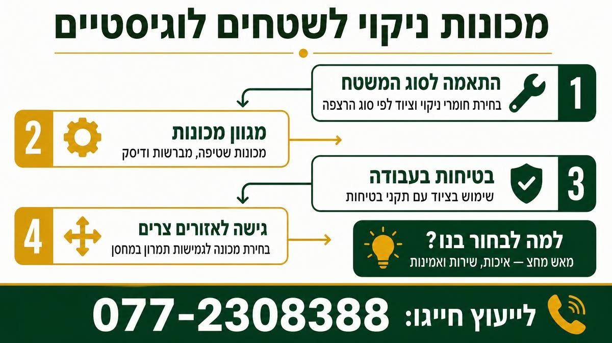מכונות ניקוי לשטחים לוגיסטיים