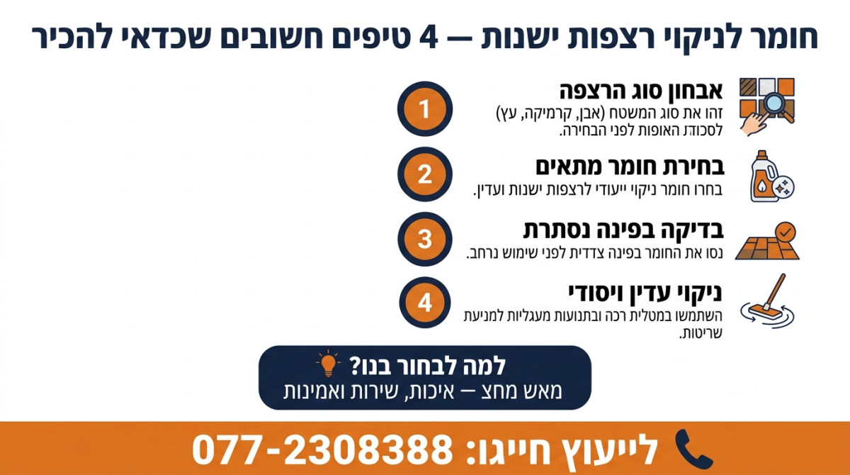 חומר לניקוי רצפות ישנות