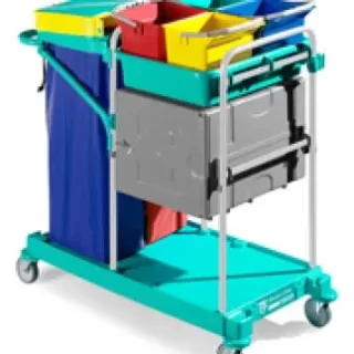 עגלת שירות רב שימושית אחסון + פח