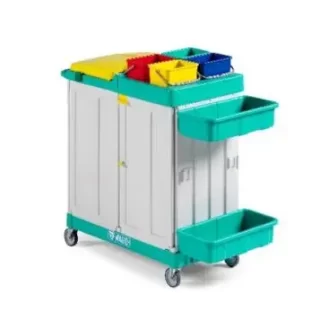 עגלת שירות אחסון + מדפים