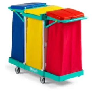 עגלת שירות תלת פחים ב-3 צבעים